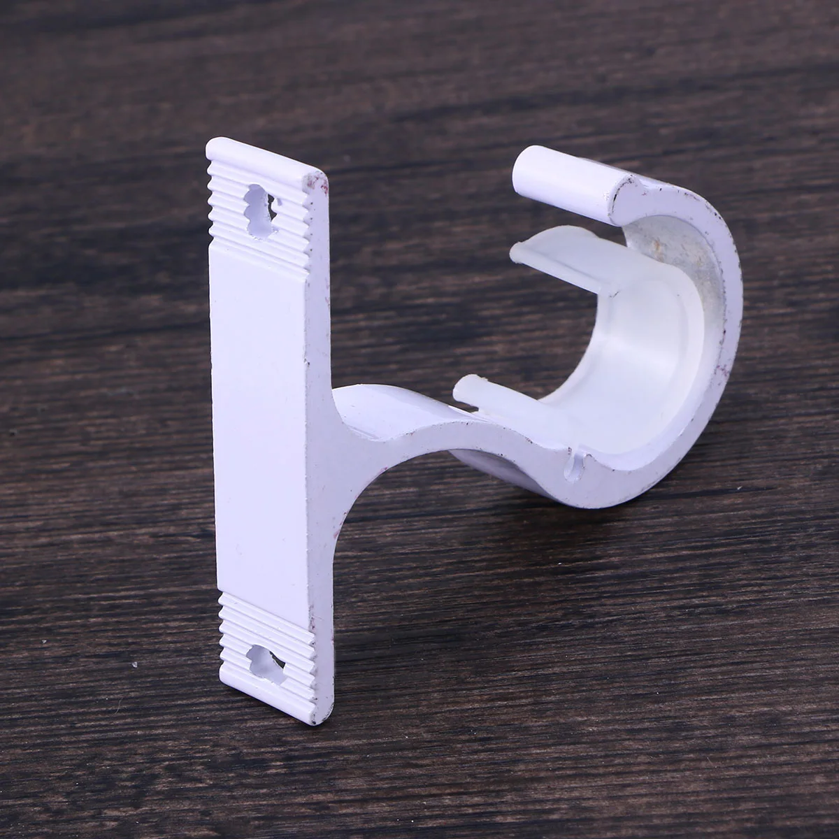 2pcs AluminumAlloyCurtainRodBracket White MountedforWindowDoor DoubleDrapes Hardware Accessories CurtainBracket Hooks
