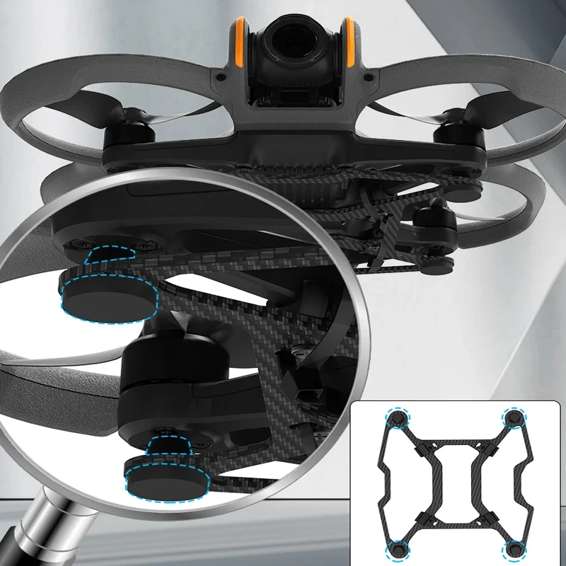 

Нижняя броня из углеродного волокна для DJI Avata 2, защитная нижняя броня для предотвращения столкновений, кронштейн для высоты, бампер, аксессуары для дронов