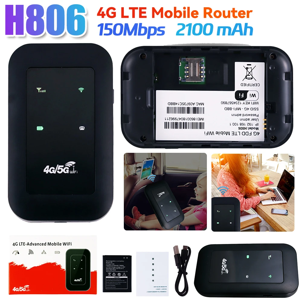 

WiFi Repeater 4G Router Amplifier Network Expander 150Mbps 3G/4G SIM Card Slot Wireless WiFi Adapter Desktop