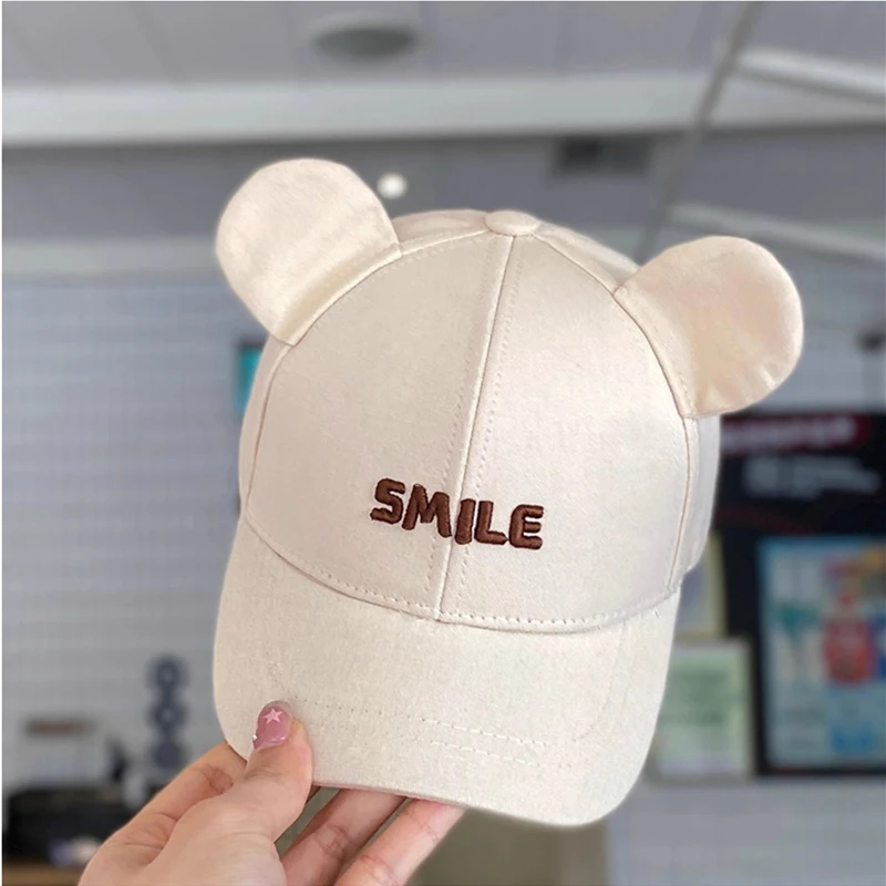 Luxury Little Letter Bear Children Baseball Cap Girls Boy Hats Kid Summer Outdoors Sunscreen Hats Fashion Child Gifts