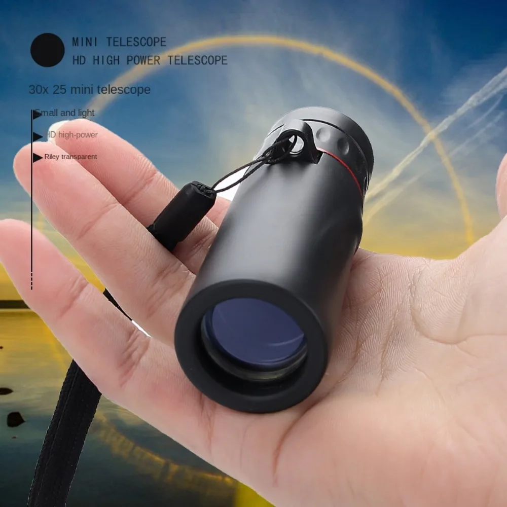 30X25 Optics Portable 8X Scope High Definition Mini Telescope High Magnification Monocular Telescope