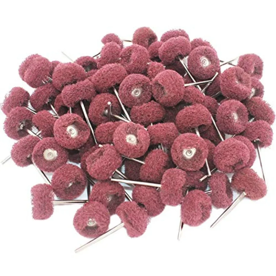 

Fine Abrasive Wheel Brush Polishing Buffing Wheels Sanding Rust Remove Rotary Tools Accories 2.35 MM Mandrel 80 Pieces