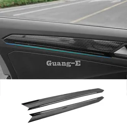 For Volkswagen VW T-ROC TROC 2017 2018 2019 2020 2021 Car Inside Front Door Panel Strip Inner Edge Stick Trim Panel Frame 2pcs