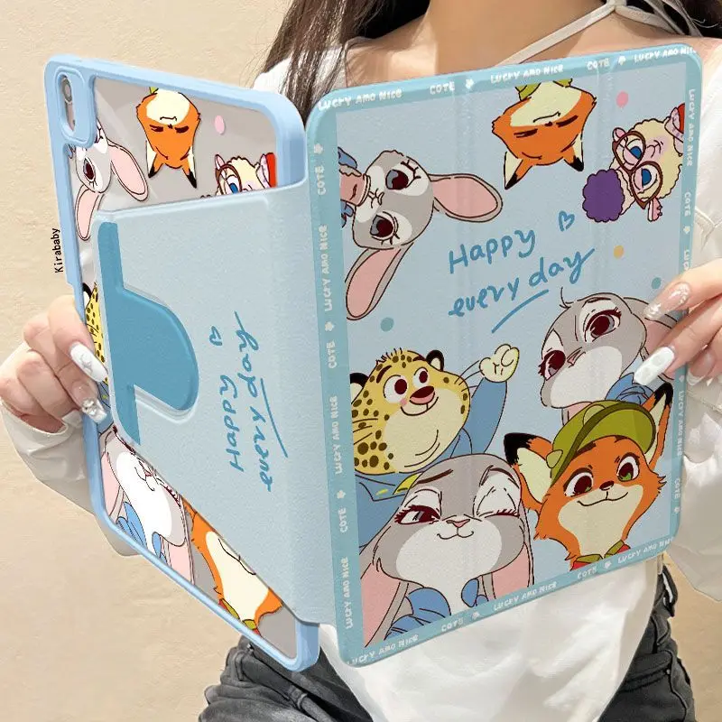 Disney Zootopia Judy Nick IPad Case 720 Spins 30% Off All Inclusive Couple Good Looks Cute Cartoon New Style Niche Birthday Gift