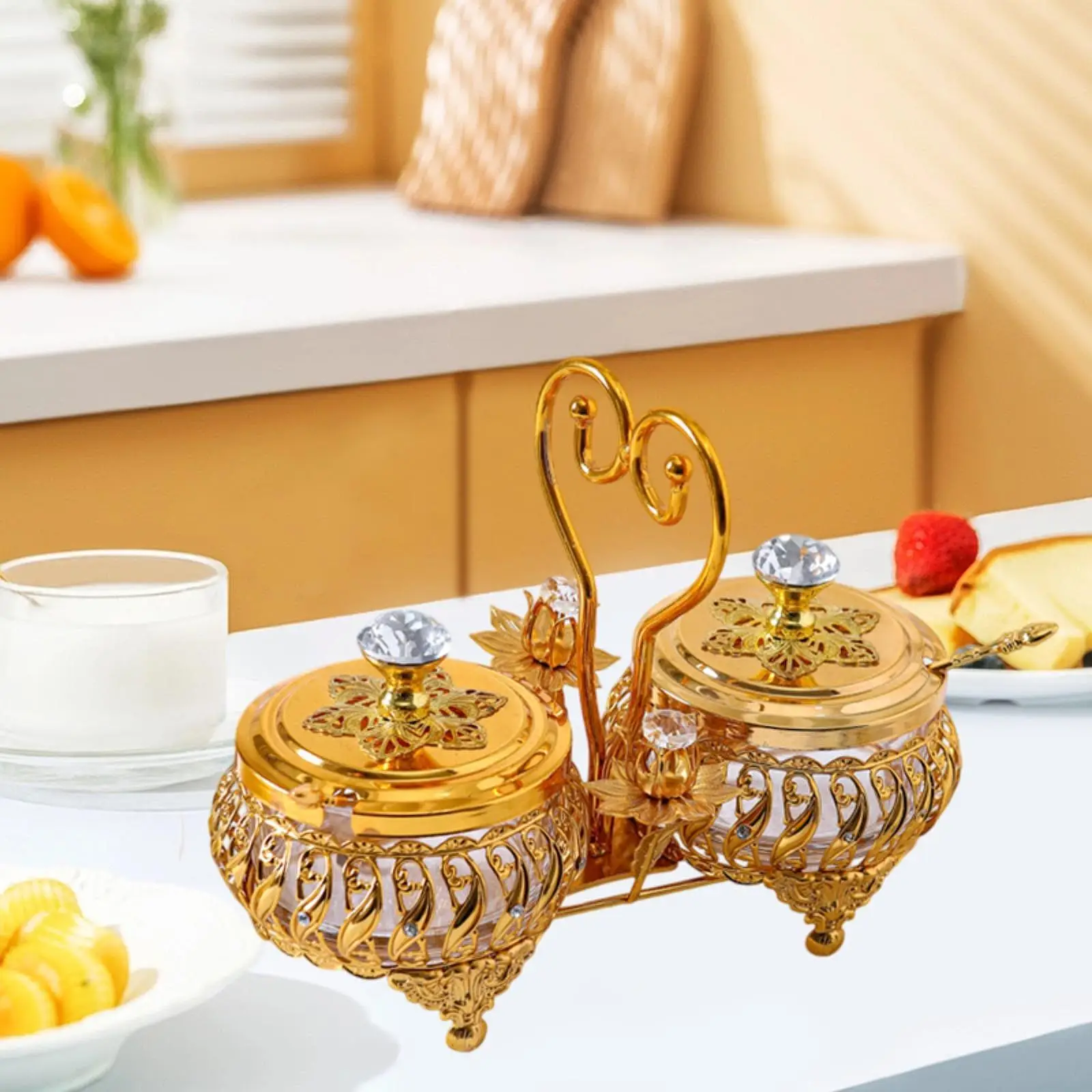 

Seasoning Box Snack Plates Food Storage Organizer Condiment Jar Sugar Pots for Parties Dining Room Wedding Banquet Event