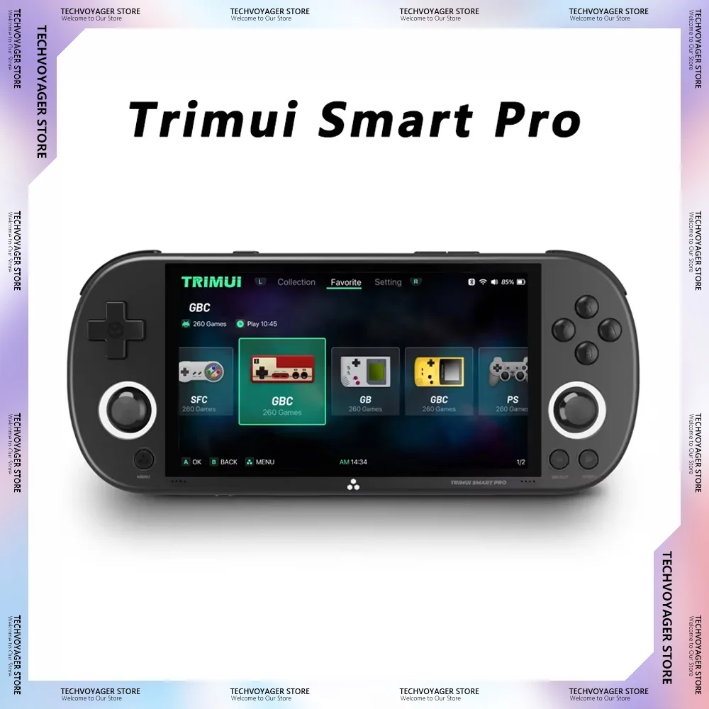 Trimui Smart Pro Rocker Gaming Machine USB WIFI Bluetooth Wireless Linux Operating System Action Game Machine Adults Kids Gifts