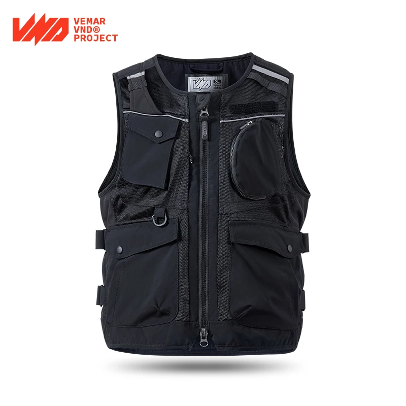 Retro Cycling Vest Motorcycle Cycling Fishing Photography  Outdoor Work Vest Large Capacity Multiple Pockets Vest