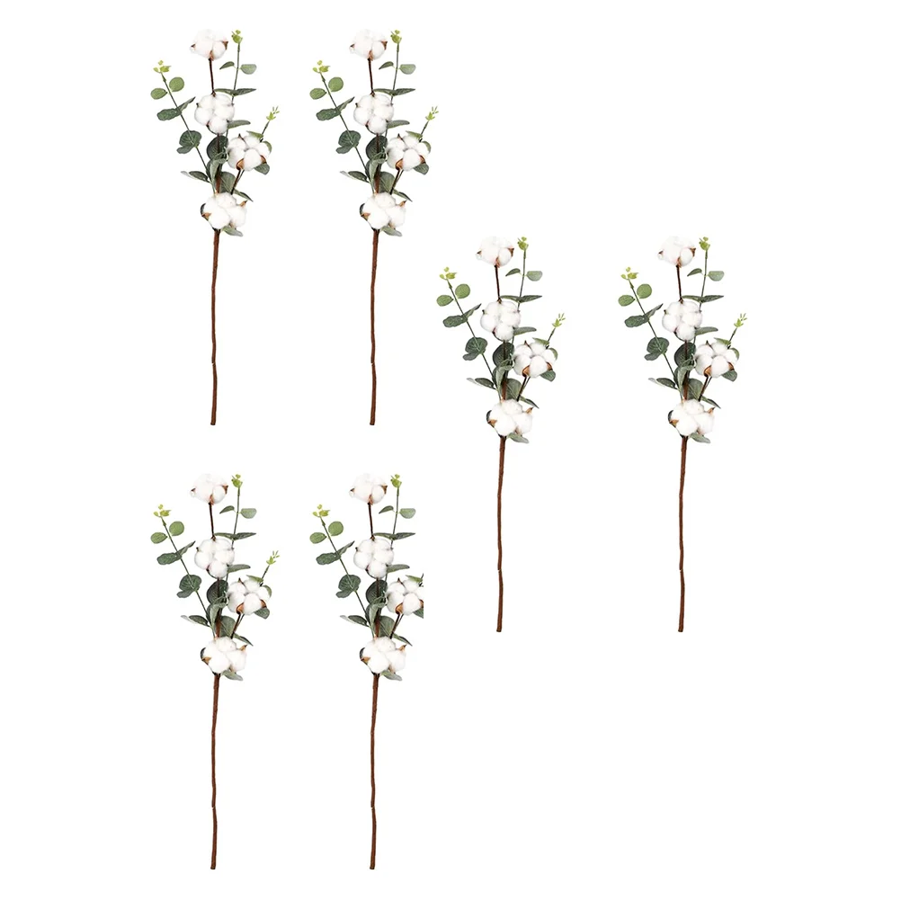 

6Pcs Artificial Simulation Plants Set Home Decor Flower Arranging Material Vase Bouquet DIY Decoration