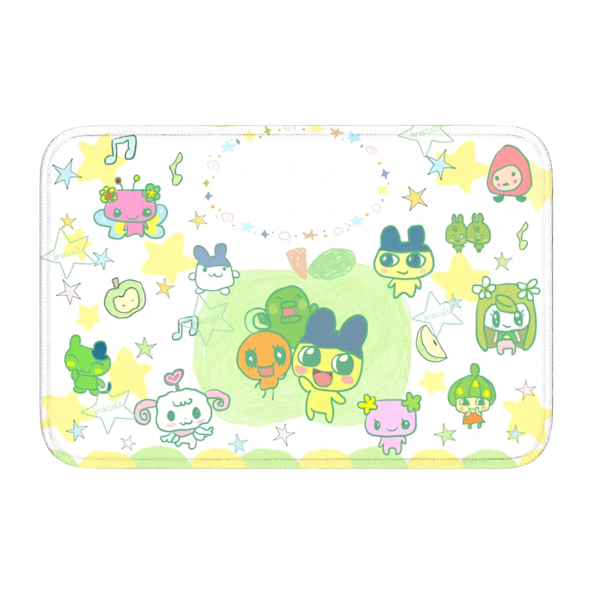 

Коврик для входной двери с мультяшными персонажами Tamagotchies, для прихожей, кухни, ванной, спальни, гостиной, напольный, для дома