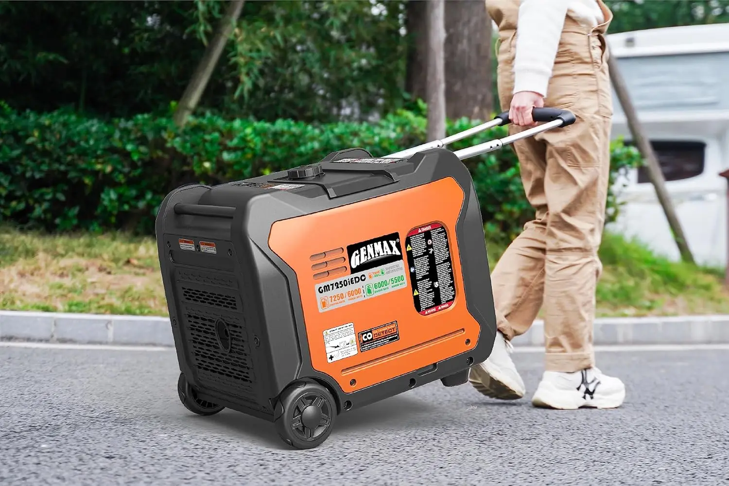 GENMAX Portable Generator, 7250W Super Quiet Dual Fuel Portable Engine with Parallel Capability, Remote/Electric Start