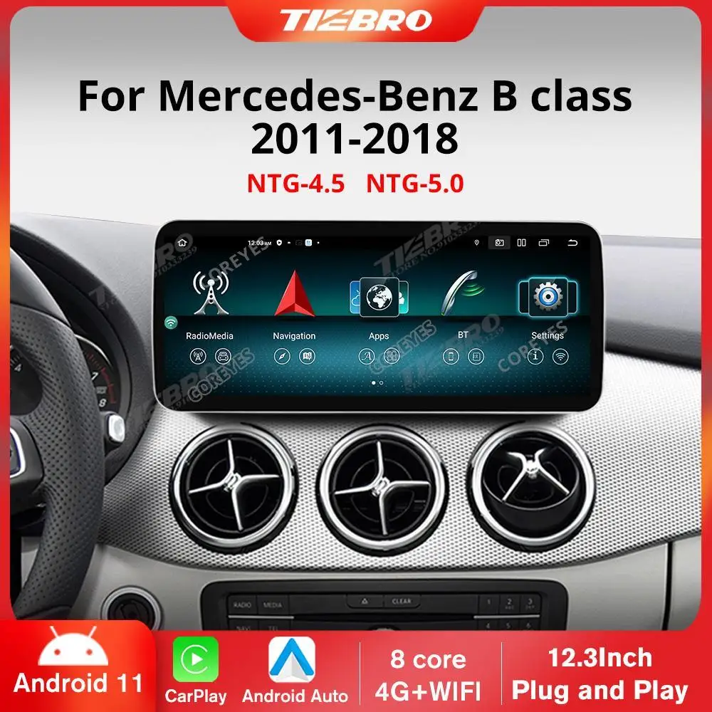 

Автомагнитола COREYES 12,3 ''для Mercedes Benz W246 2011-2018, Android 12,0, мультимедийный плеер с GPS, головное устройство для Carplay BT