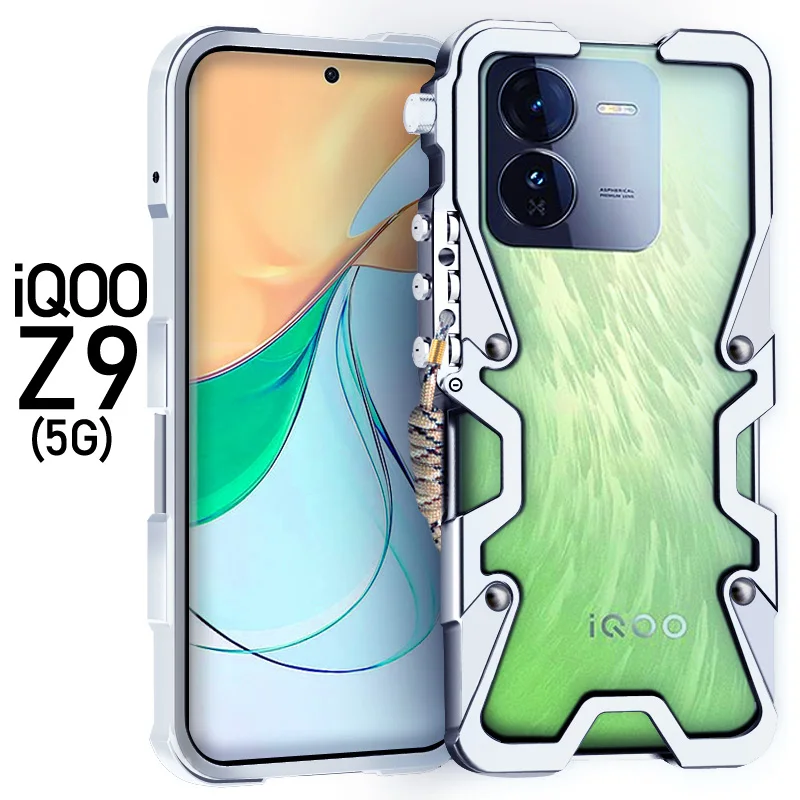 Luxury Armor Metal Aluminum Phone Bumper For Vivo Iqoo Z11 Z10R Z10 Z9S Pro Turbo+ Cover Mechanical Purely Handmade Skull Case view 3