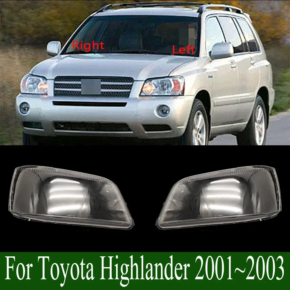 

Для Toyota Highlander 2001 ~ 2003 автомобильная фара, абажур, авто прозрачные маски, стеклянная фара, крышка объектива