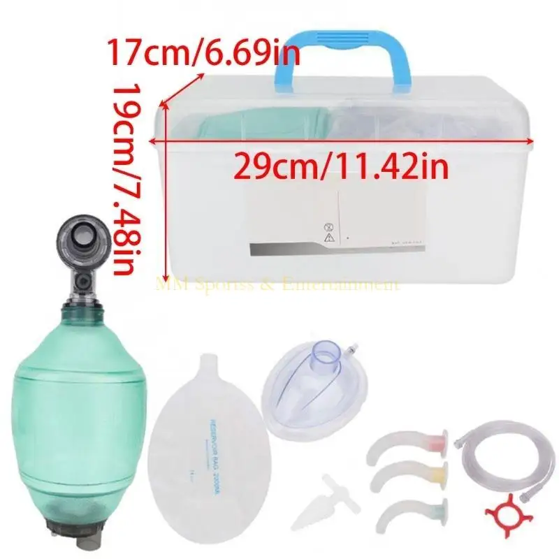 31be البالغين دليل الإنعاش PVC Ambu Bag Bag Bag Oxygen Tube Tube Tube Tool Tool Tool Simply Wepathing Applatus Make Oxygen