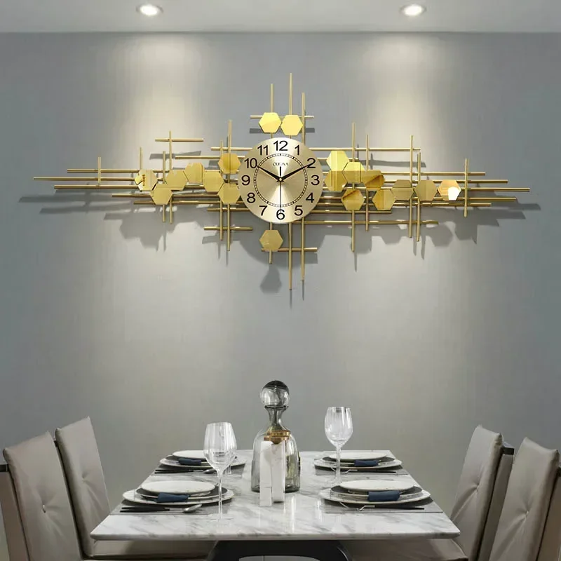 

Large Luxury Wall Clocks Art Mural Big Size Aesthetic Design Wall Watch Nordic Fashion Horloge Murale Living Room Decoration