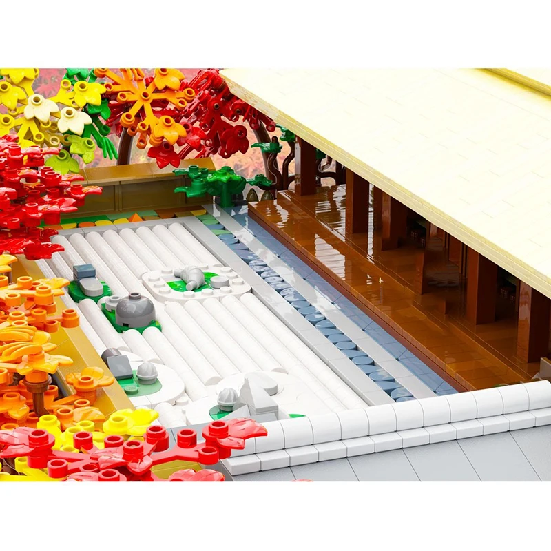 モックビルディングブリック モジュール式禅寺モデル テクノロジーモジュール式古代建築モデル ブロック玩具 DIY組み立て クリスマス