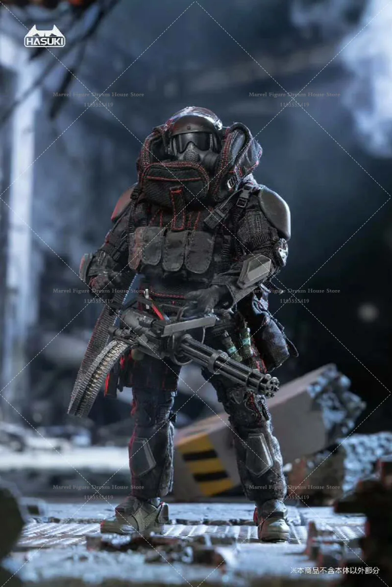 Escala 1/12 estilo força militar fantasma operação preta 6 polegadas conjunto completo figura de ação soldado em estoque hasuki SA-02 edição limitada