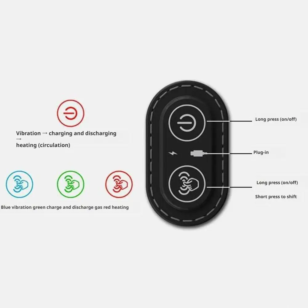 وسادة دعم قطني كهربائية 3 في 1 مع وسادة خلفية من إسفنج الذاكرة بارتفاع قابل للتعديل مع وسادة خصر حرارية لأسفل الظهر