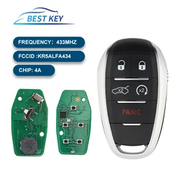 Mando a distancia sin llave KR5ALFA434 A2C97635100 para Alfa Romeo Giulia Stelvio 2017 2018 2019 2020 433MHz 4A Chip Smart KEY Fob