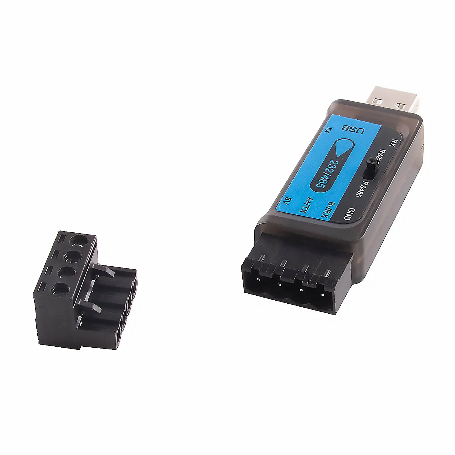 USB to RS485 RS232 Serial Adapter Plug 4 Pins Screw Terminal FTDI Converter Supported Win11 10 8 7 Linux,Mac OS