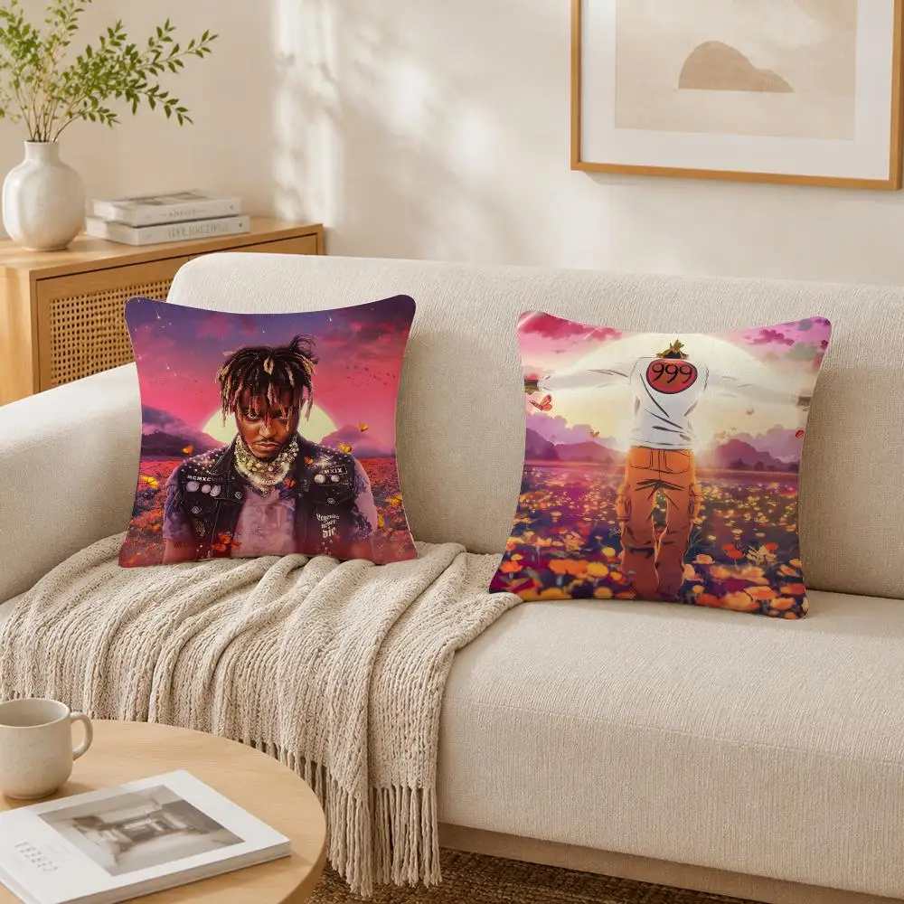 J-Juice The Party Never Ends W-WRLD Cushion Cover Plush Decorative Pillow Case With Hidden Zipper Cutecore Room Decor For Home