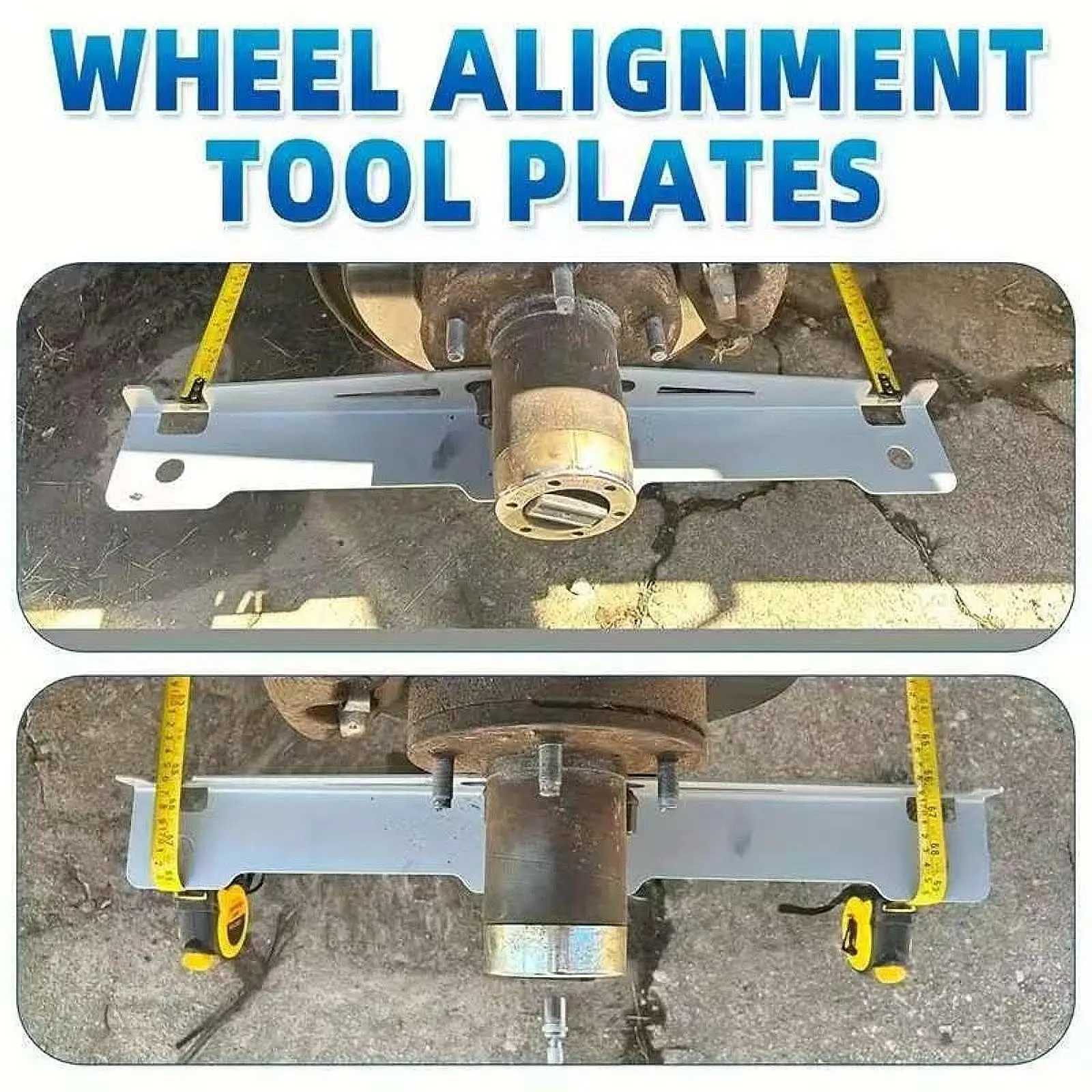 Sturdy Groove Design Wheel Alignment Tool Plates Accurate Metal Accessory for Cars Easy Storage Hanging Holes