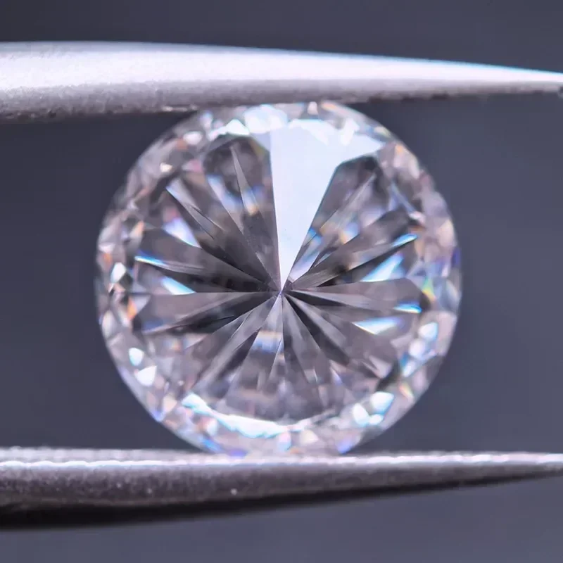 Pierre de Moissanite de Forme Ronde, enquêter de Flamme Bleue Coloré VVl's avec Certificat GRA, Breloques en Pierres Précieuses, Perles, Bijoux, Matériaux de Direction