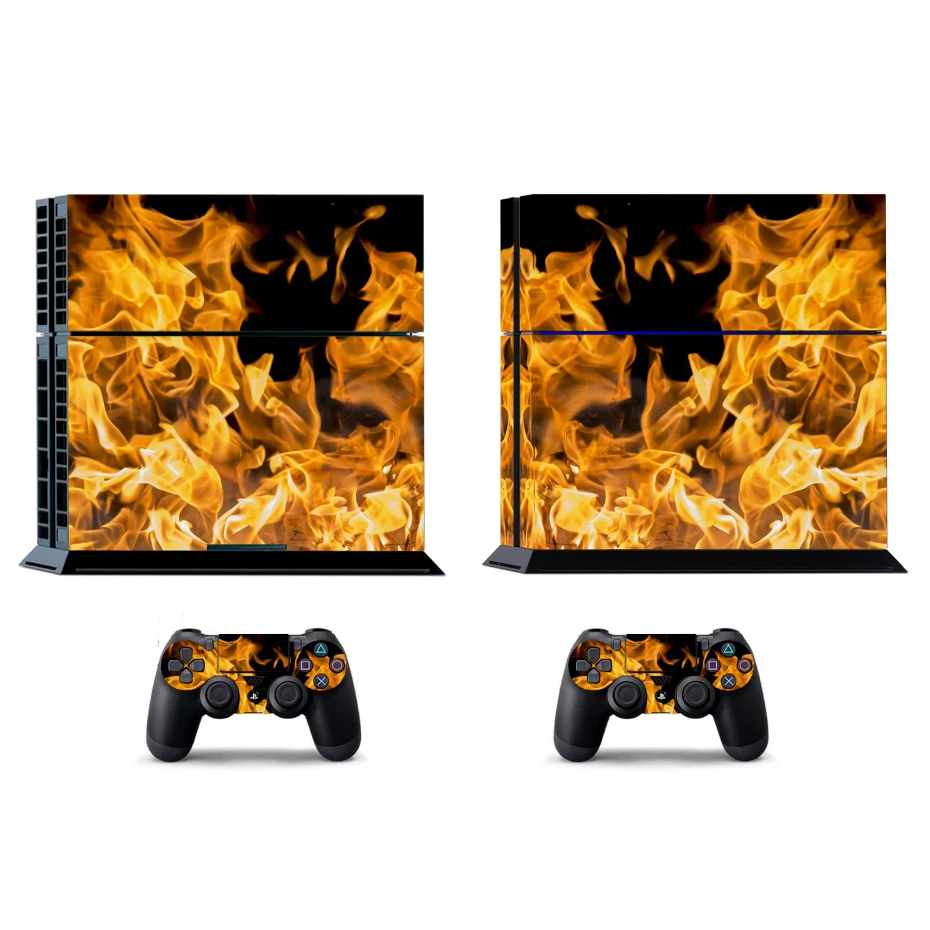 ملصق جلدي من الفينيل Fire 1562 لجهاز Sony PS4 PlayStation 4 و2 ملصقات جلود وحدة التحكم