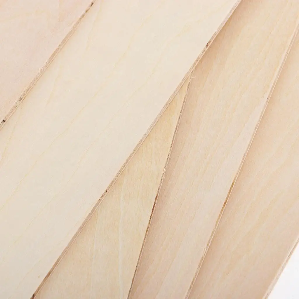 Wood Plate Sheets Natural Veneer Thin Board Plywood Material for DIY Model Building and Repair Craft