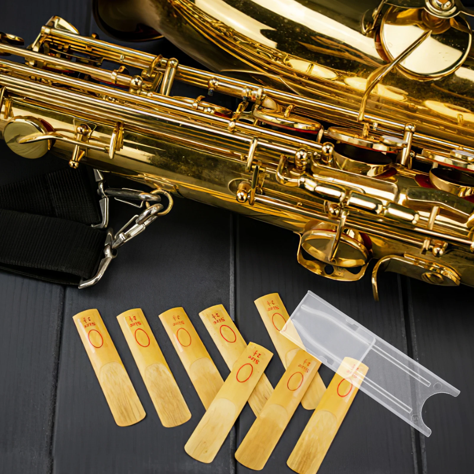 

4Pcs Saxophone Reed Container ABS Material Durable Easy Use Gift for Players Clarinet Reed Case Saxophone Reeds Box