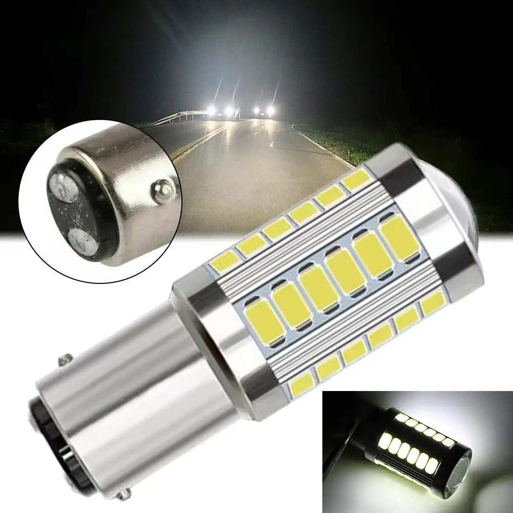 1 PCS PY21W P21/5W 1156 Ba15s 1157 Bay15d For Car LED Bulbs Turn Signal Light 12V 33SMD 7000K White Brake Reverse Parking L F8T8