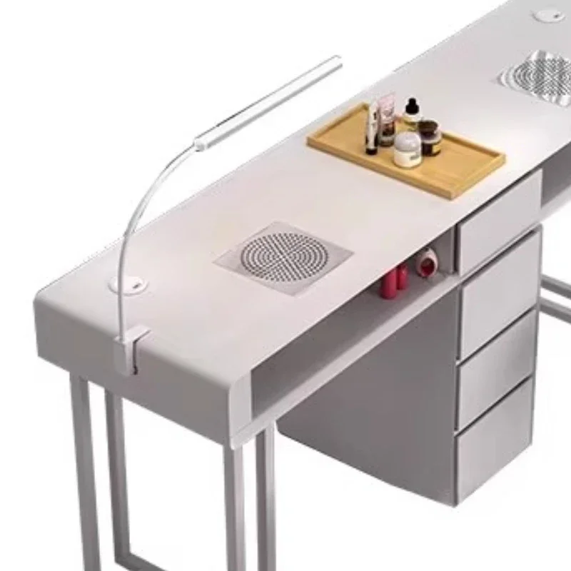 عرض ضوء مسمار مكتب تخزين اليد الأبيض المهنية مسمار مكتب جامع Tavolo Unghie الإبداعية Tavolo مانيكير أثاث فريد من نوعه