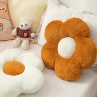 35/50cm Stuffed Six Petal Flower Cushion Girly Room Decor Sunflower Pillow Bay Window Pink Flower Sit Bedroom Seat Pillow