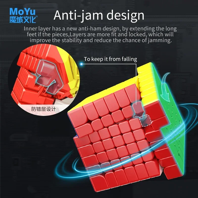[ECube] MoYu AoFu WRM 7x7x7 المكعب السحري المغناطيسي 7x7 مغناطيس المهنية سرعة أُحجية مكعبات ضد الإجهاد لعب للأطفال