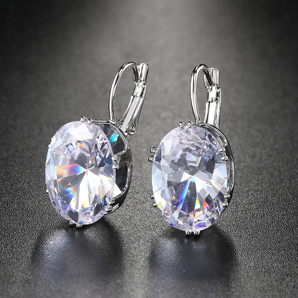 ZHOUYANG Earrings With Stones Female Korean Style AAA+ Cubic Zircon Women Jewelry Accessories Wholesale Gifts For Girls KBE154