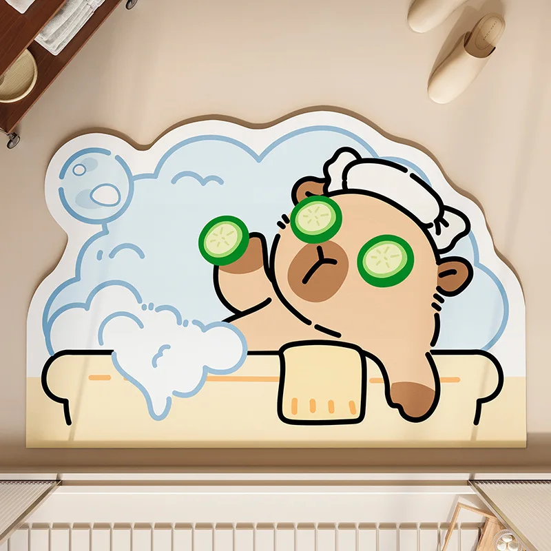 

Cartoon dog bathroom floor mat toilet toilet door mat absorbent foot pad door non-slip quick-drying thickened foot pad