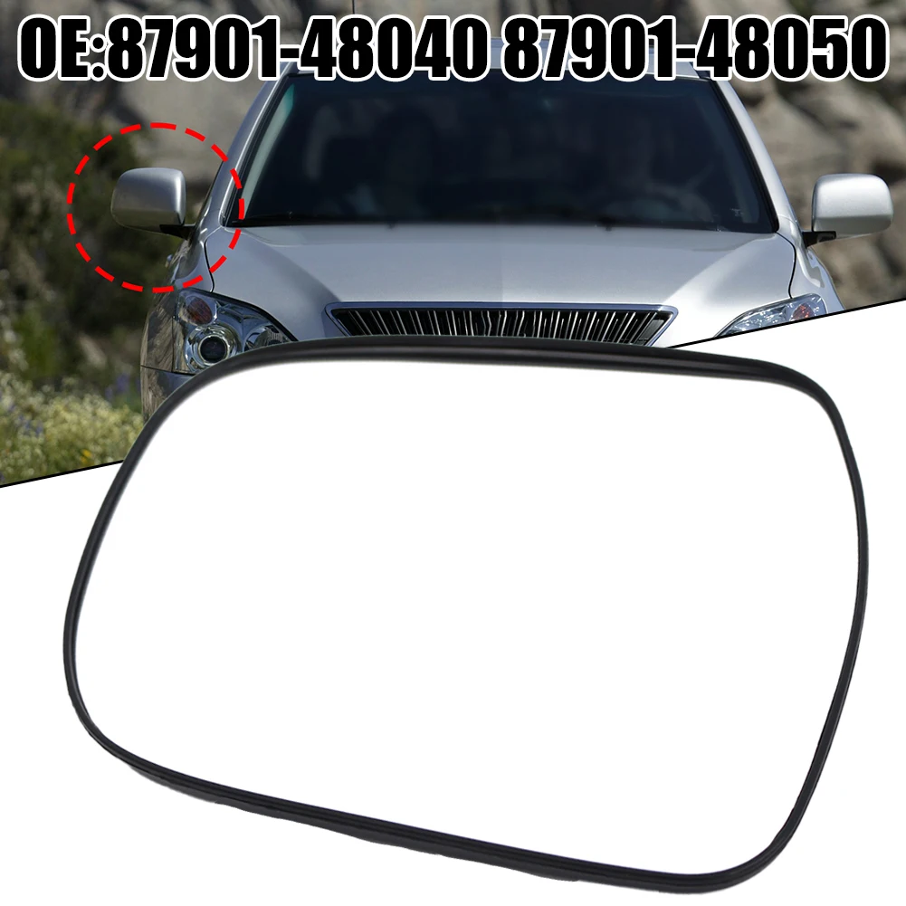 

1x Car Right Side Rearview Mirror Reversing Lens White Auto Exterior Parts #87901-48040, 87901-48050 For Lexus RX330 2003-2008