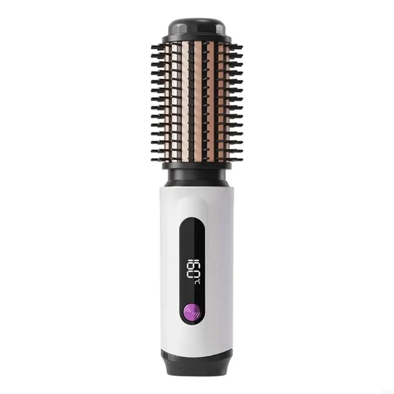 Practical Hair Curler Straightener Multipurpose Wireless Device Efficient Heating System ABS Texture for Quick Results 