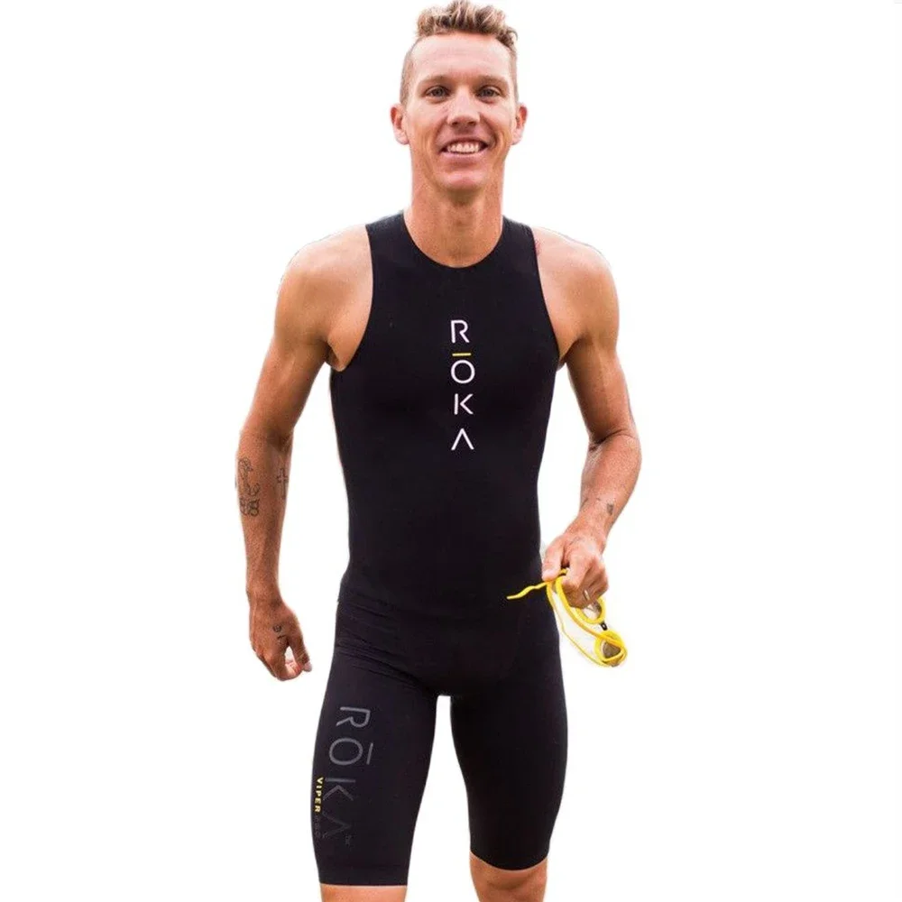 2023 Roka Mens Short Sleeveless Cycling Skinsuit Triathlon Suit Mtb Tights Bike Clothing Ropa Ciclismo Running Bodysuit Jumpsuit