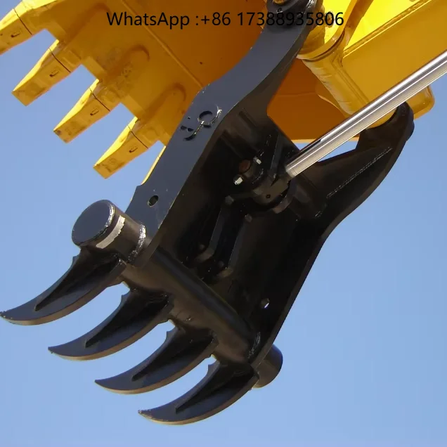 Quality Wear-resistant Excavator Hydraulic Thumb Multi-functional Wood Stone Steel Thumb Clamp  Excavator Thumb