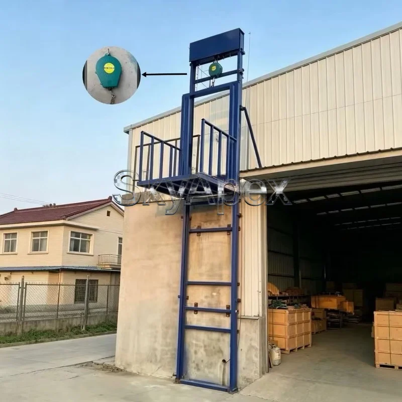 Electric Hydraulic Cargo Lift Small Home Lift Platform Elevator Lift Guide Rail Simple Warehouse Factory Use Customizable