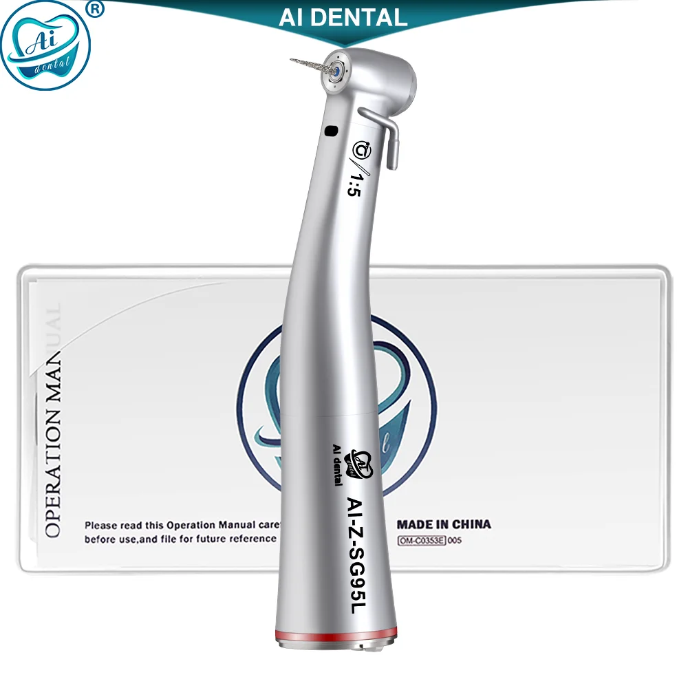 AI-Z-SG95L 1:5 Increasing Speed Dental Surgical Implant Handpiece For FG Burs (ø1.6)  External Cooling Nozzle Max: 200,000 min-1