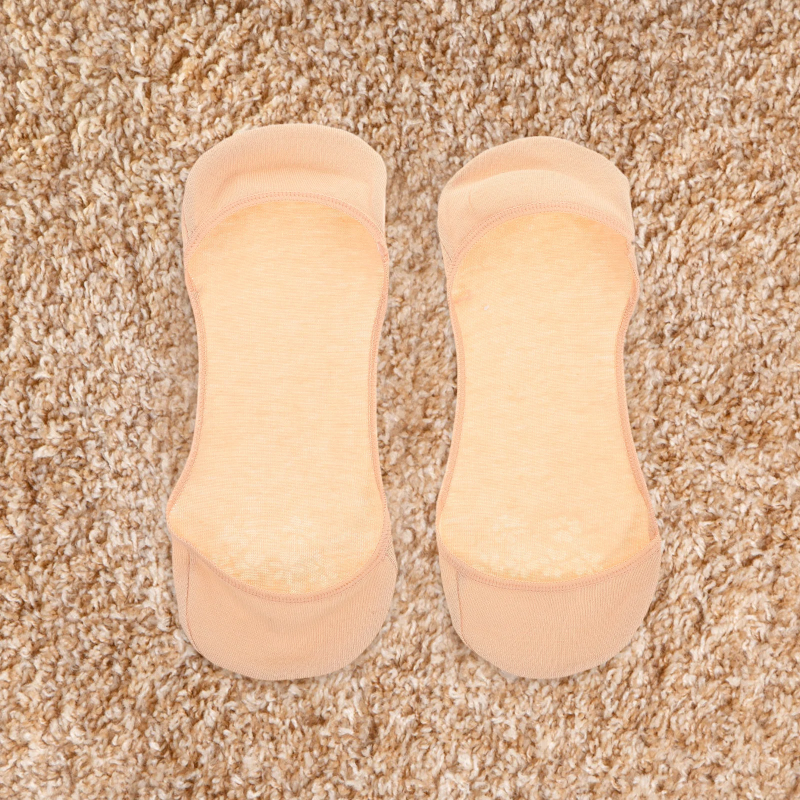 

1 пара женских хлопковых противоскользящих дышащих летних носков с низким вырезом на плоской подошве, скрытые носки с захватами в передней части стопы