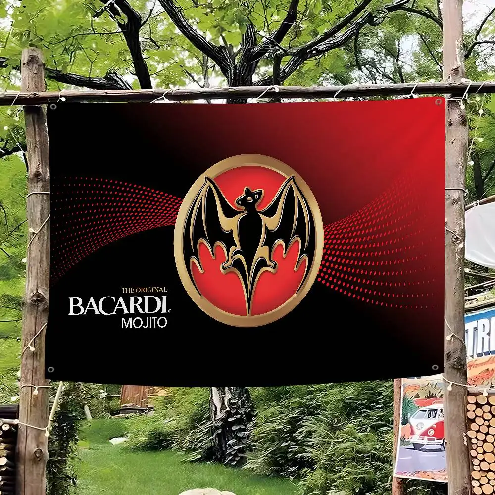 Bacardis Cartoon Flag Wall Hanging Banner Decoration Household Home Decor