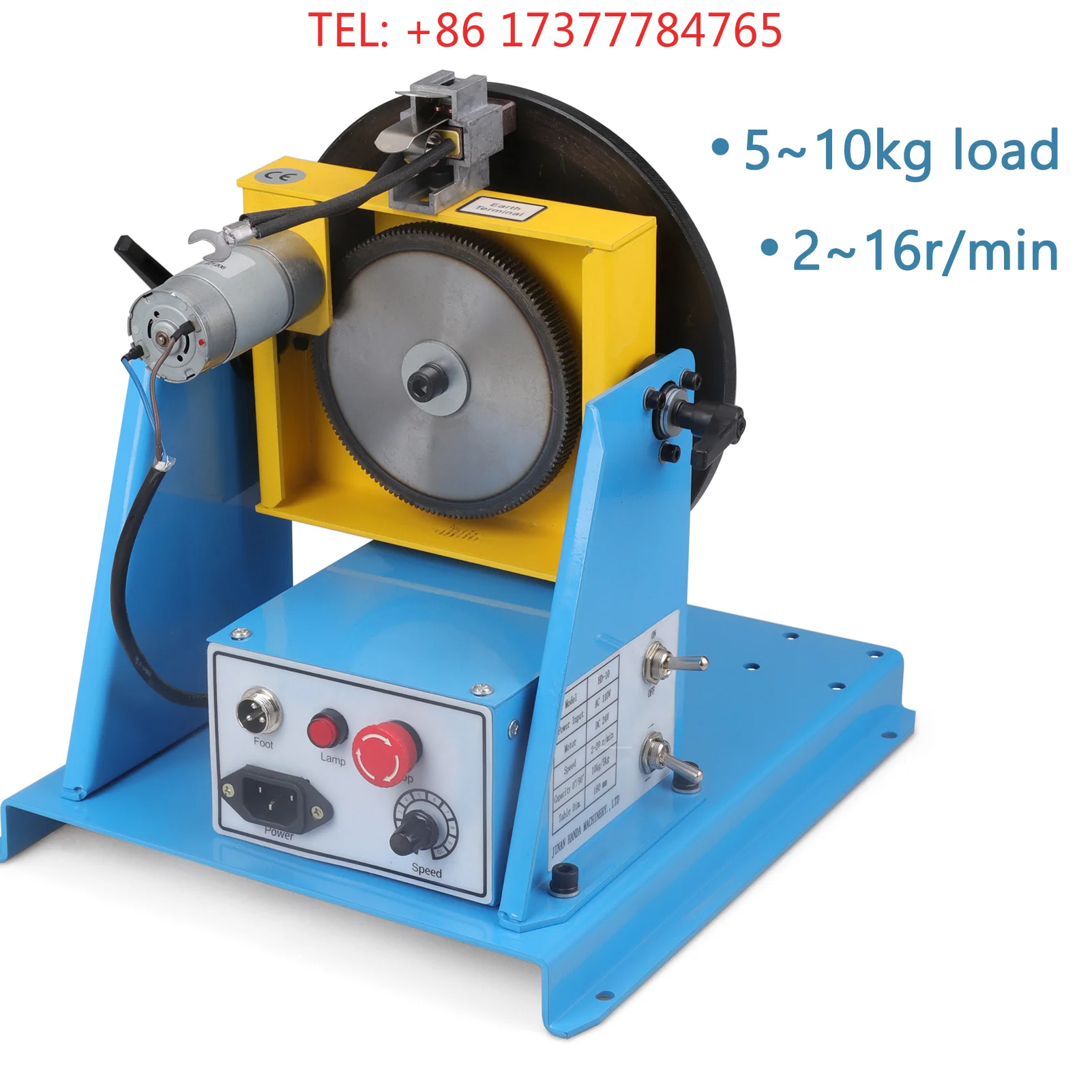 10 KG Rotary Welding Positioner With 65 Chuck Turn High Positioning Accuracy Sui for Cutting, Grinding, Assemb