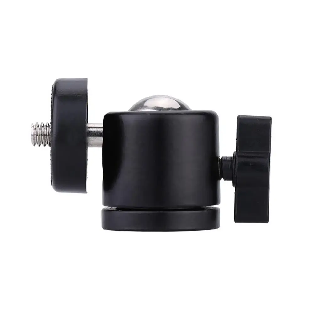 Mini trípode de cabeza esférica, linterna giratoria de escritorio, cámara de 1 y 4 tornillos