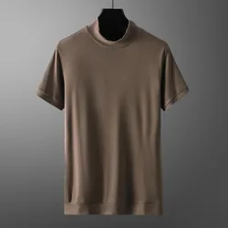 Mode Y 2K Streetwear Classic Modal Coltrui Heren Casual Korte Mouwen T-Shirt Lente Zomer Golf T-Shirt Tops T-Shirt Heren