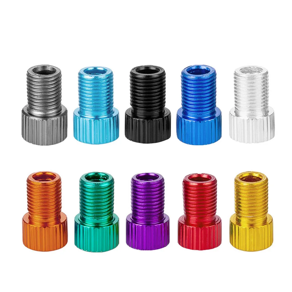 10 Pcs Bicycle Valve Adapter DV SV French-To-Dunlop Car Valve Car Pump Presta To-Schraders Conversion Head Gas Nozzle Bicicleta