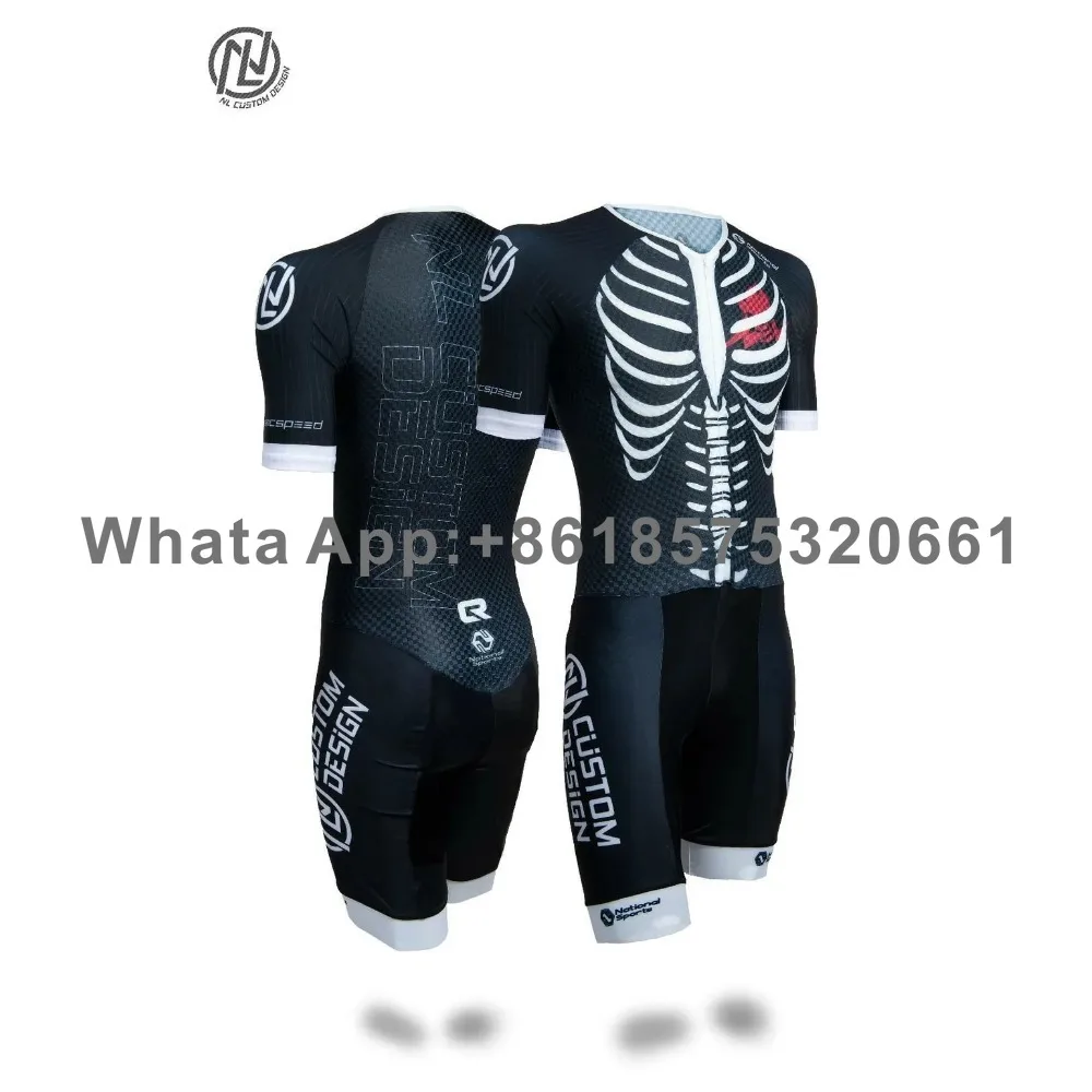 

Men Inline Speed Skating Racing Suit Tights Team Speed Skating Triathlon Suit Ropa Ciclismo Cycling Suit Swimming Dress Ciclismo