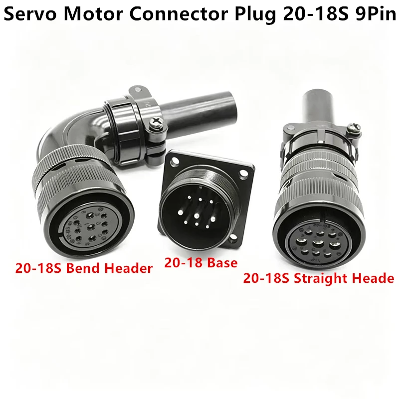 1Pcs Delta ECMA ECMC Servo Motor Plug ASD-CAPW1000 Power Connector 20-18S 9Pin MS3108B/MS3106A/MS3102A Aviation Plug